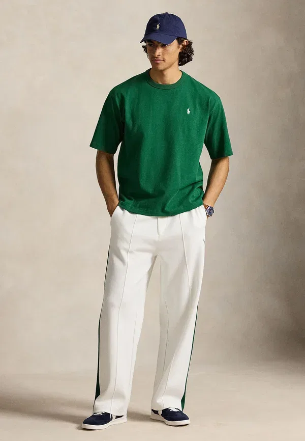 Футболка Polo Ralph Lauren Relaxed Fit Jersey Crewneck Basic T-Shirt, новый лесной — фото 2