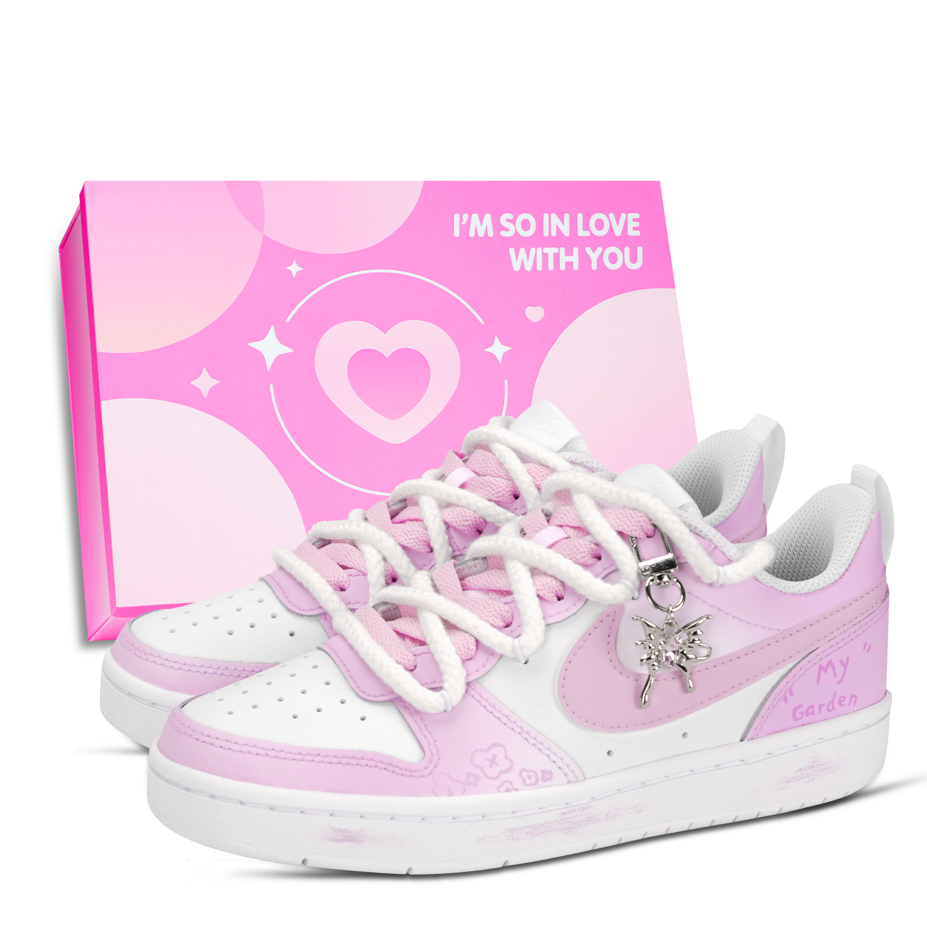 

Nike Детские кроссовки для скейтбординга Court Borough Purple Garden с нескользящей подошвой и износостойкими подошвами для подростков