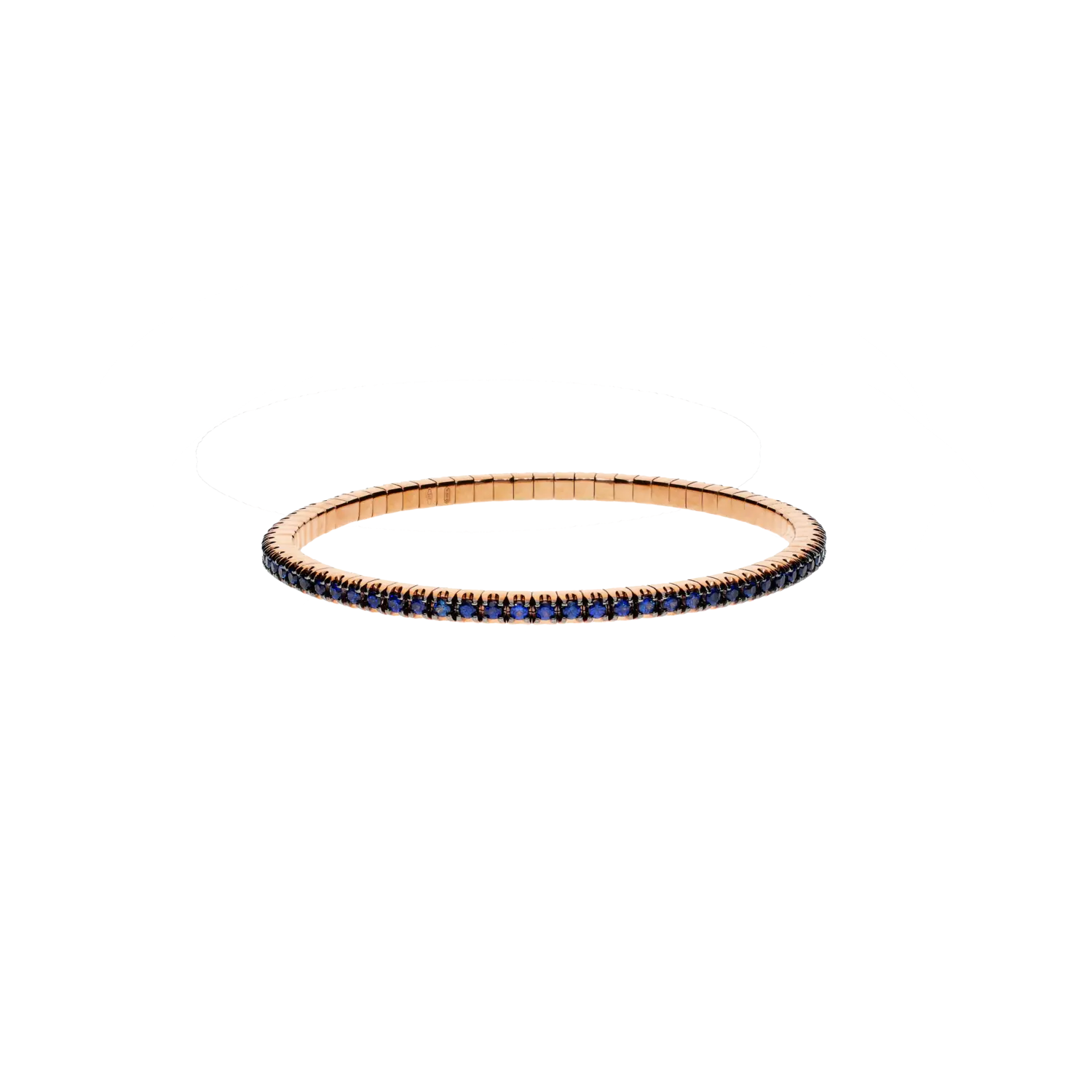 

Эластичный теннисный браслет из розового золота и синих сапфиров - tenbrorzaf9kt MANO | J .