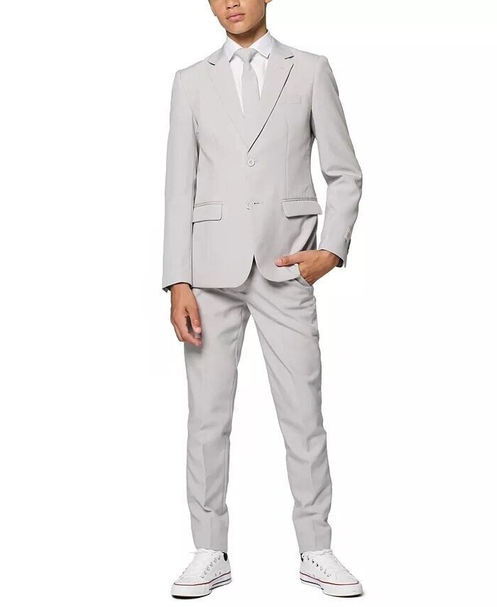 

Костюм Big Boys Groovy Grey Slim Fit Solid OppoSuits, серый