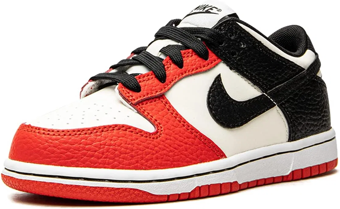 Кроссовки Nike Dunk Low, детские, цвет Sail/Black-chile Red — фото 3