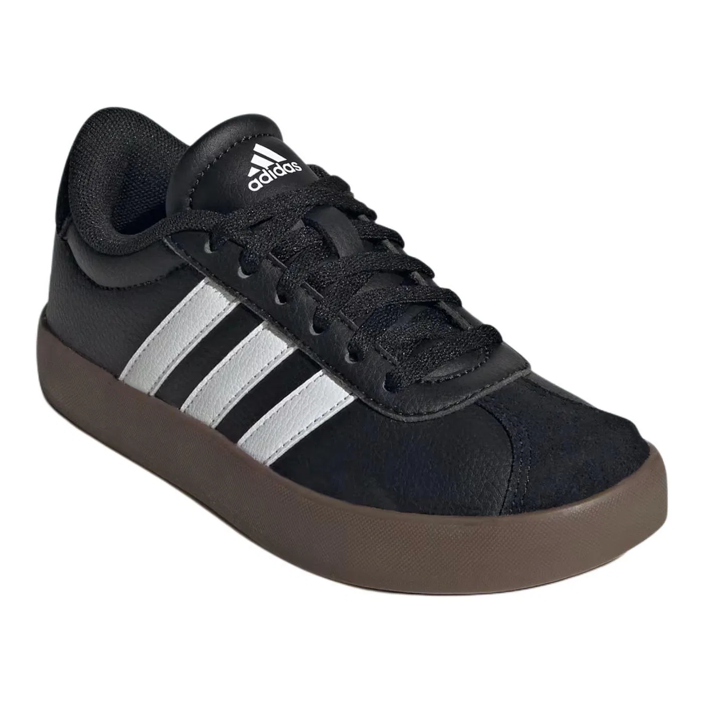 Кроссовки детские VL Court 3.0 K Adidas черно-белые — фото 4