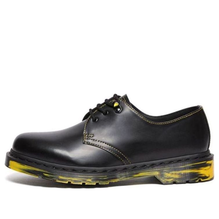 

Кроссовки Dr.Martens 1461 Marbled Sole Leather Oxford Shoes 'Black Yellow'