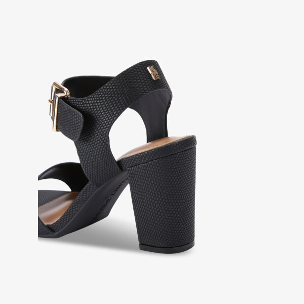 Сандалии Sutton из искусственной кожи с тиснением под ящерицу Kg Kurt Geiger, черный — фото 3