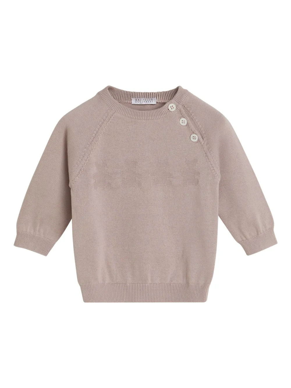 

Джемпер с круглым вырезом Brunello Cucinelli Kids, розовый