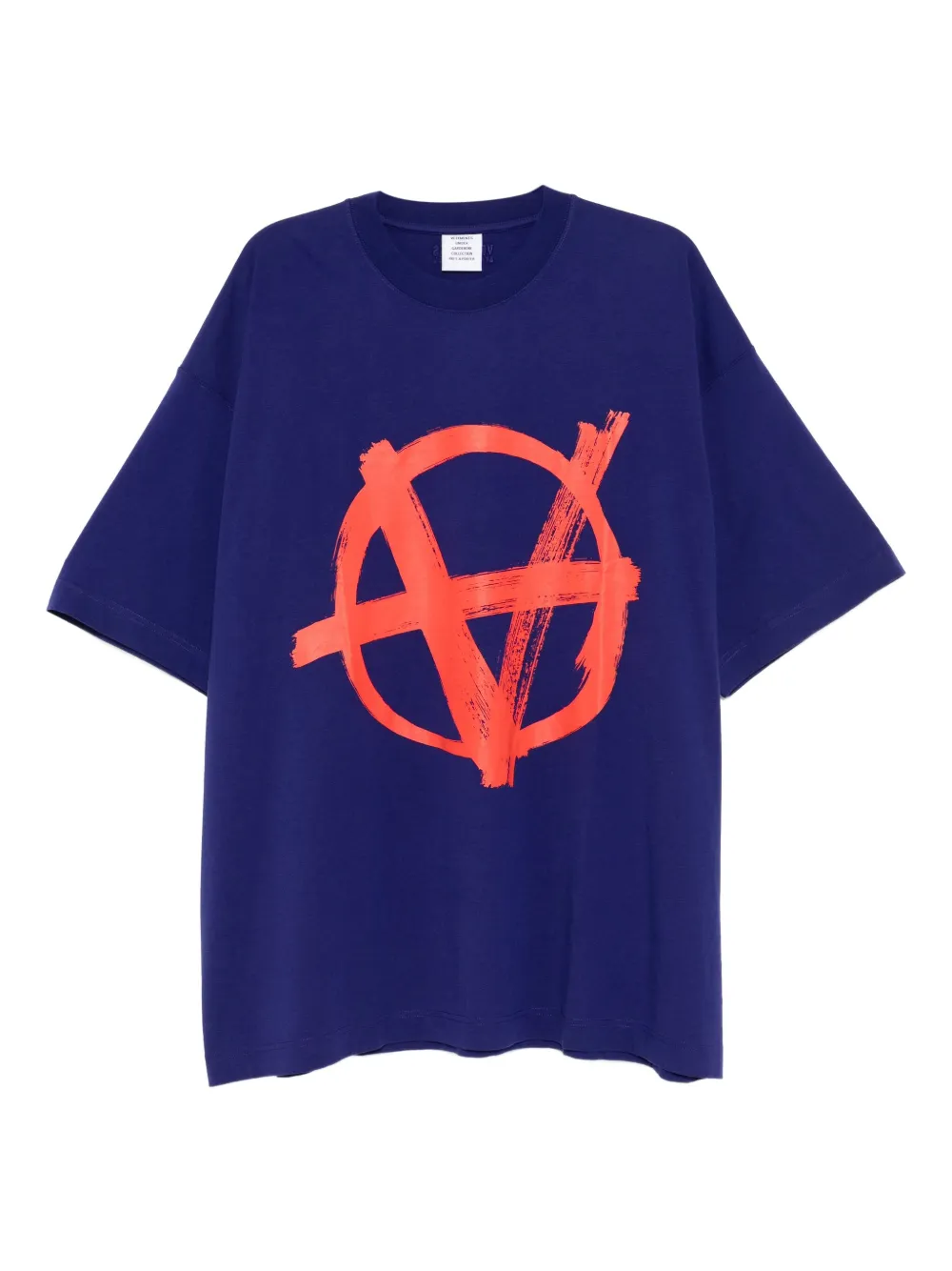 

Футболка с графичным принтом VETEMENTS, синий
