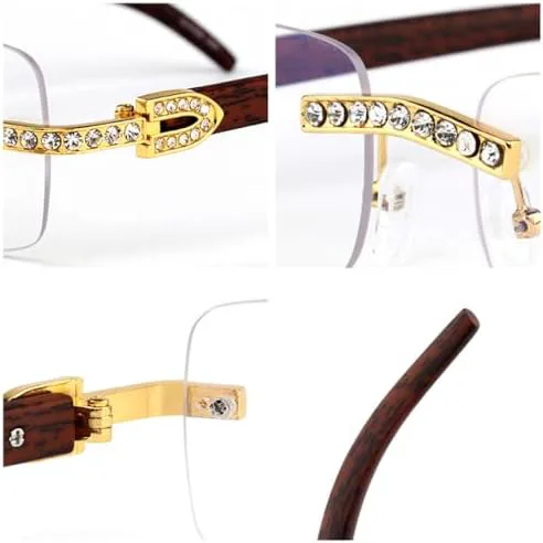 

Винтажные модные солнцезащитные очки без оправы со стразами, популярные очки с бриллиантами и металлическим покрытием, для мужчин и женщин, унисекс MTZJH, C9