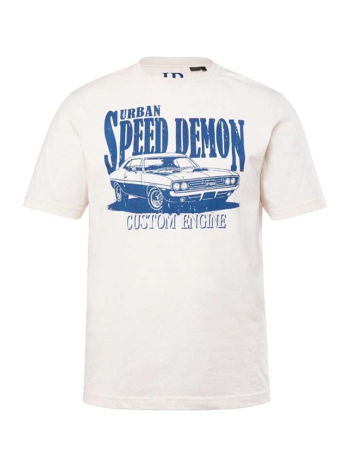 

Футболка с короткими рукавами из натурального меланжа JP1880, Серый, Футболка с короткими рукавами из натурального меланжа JP1880