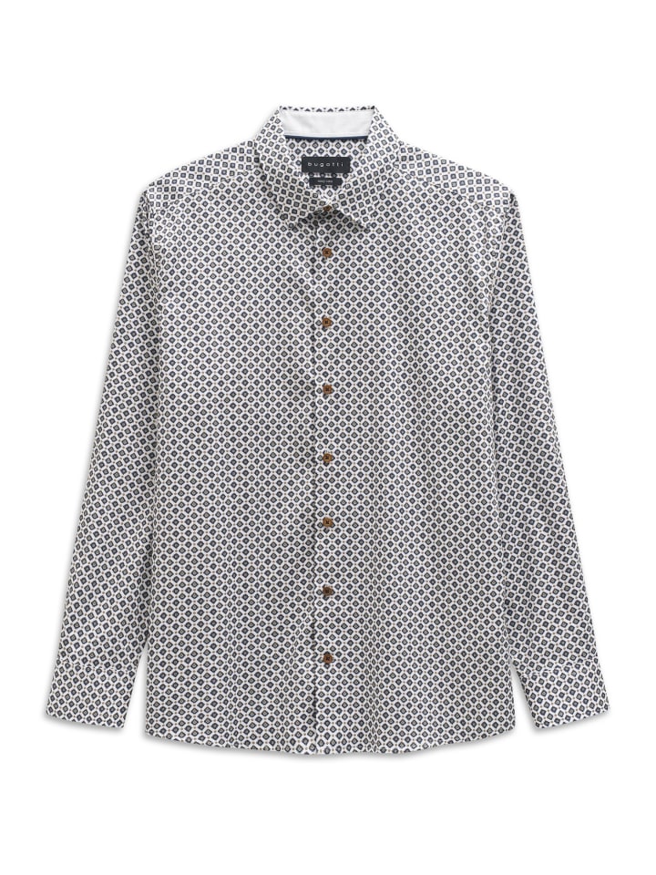 

Повседневная рубашка с длинными рукавами, цвет 130-белый Bugatti