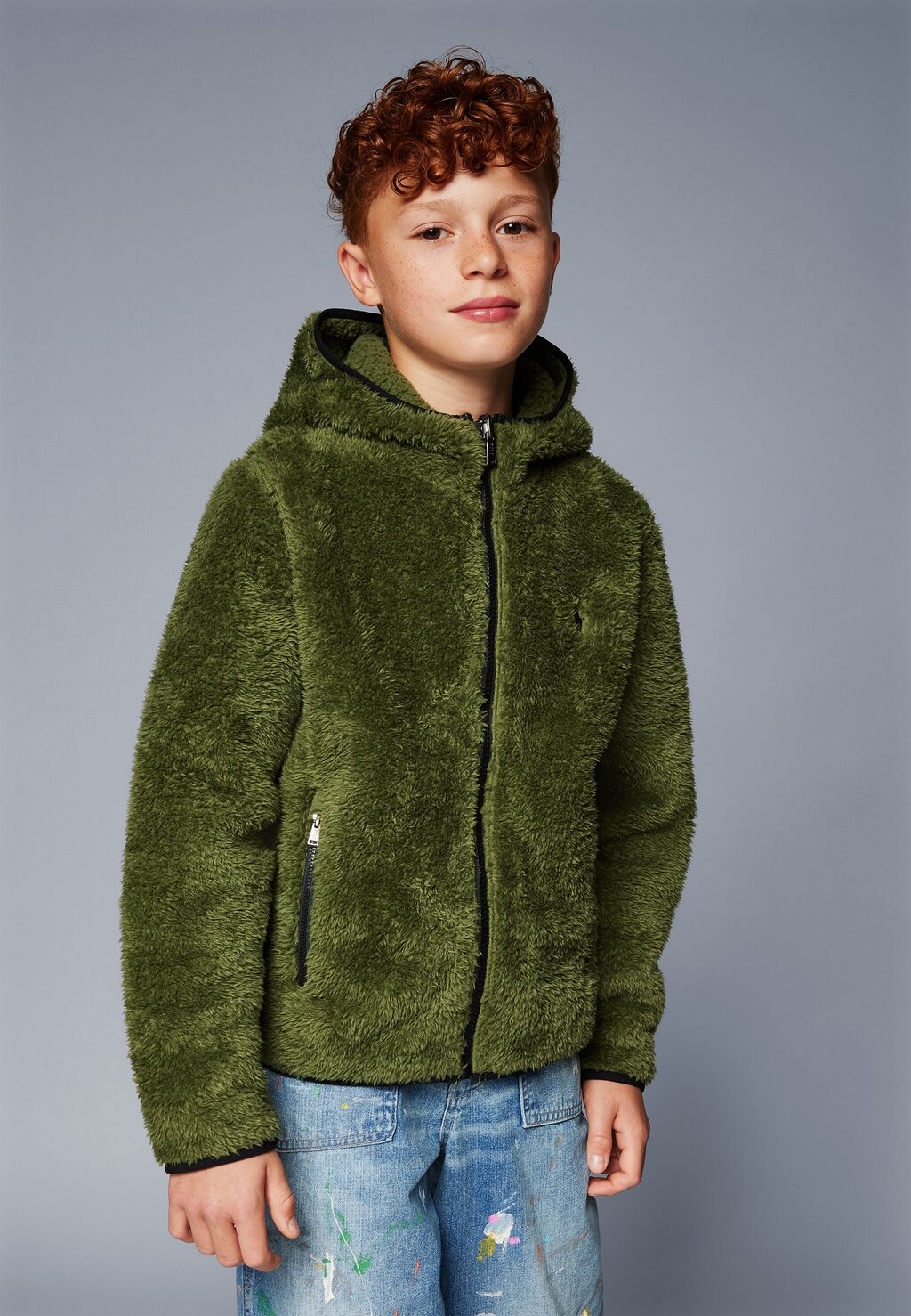 

Флисовая куртка P-LAYER 2 TEDDY FLEECE JACKET UNISEX Ralph Lauren, оливковый
