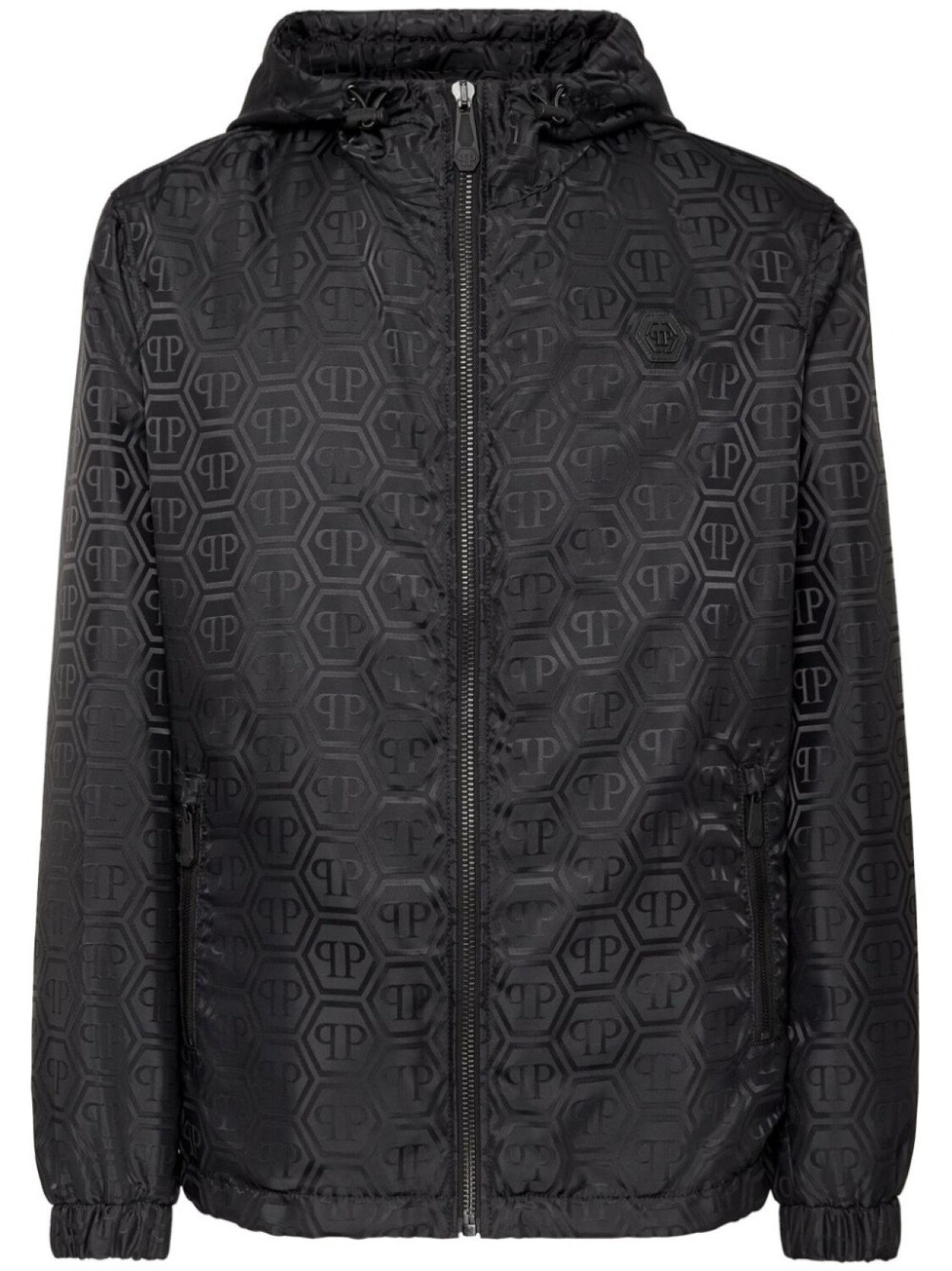 

Легкая куртка с жаккардовым логотипом Philipp Plein, черный