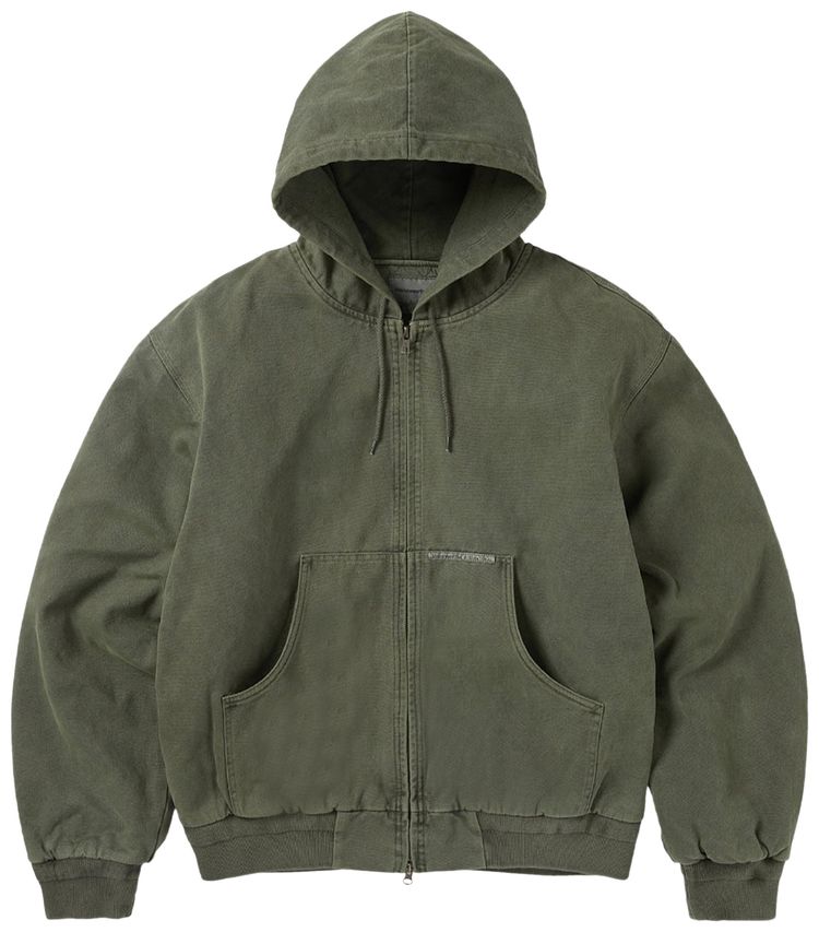 

Куртка thisisneverthat Overdyed Hooded Jacket 'Olive', зеленый