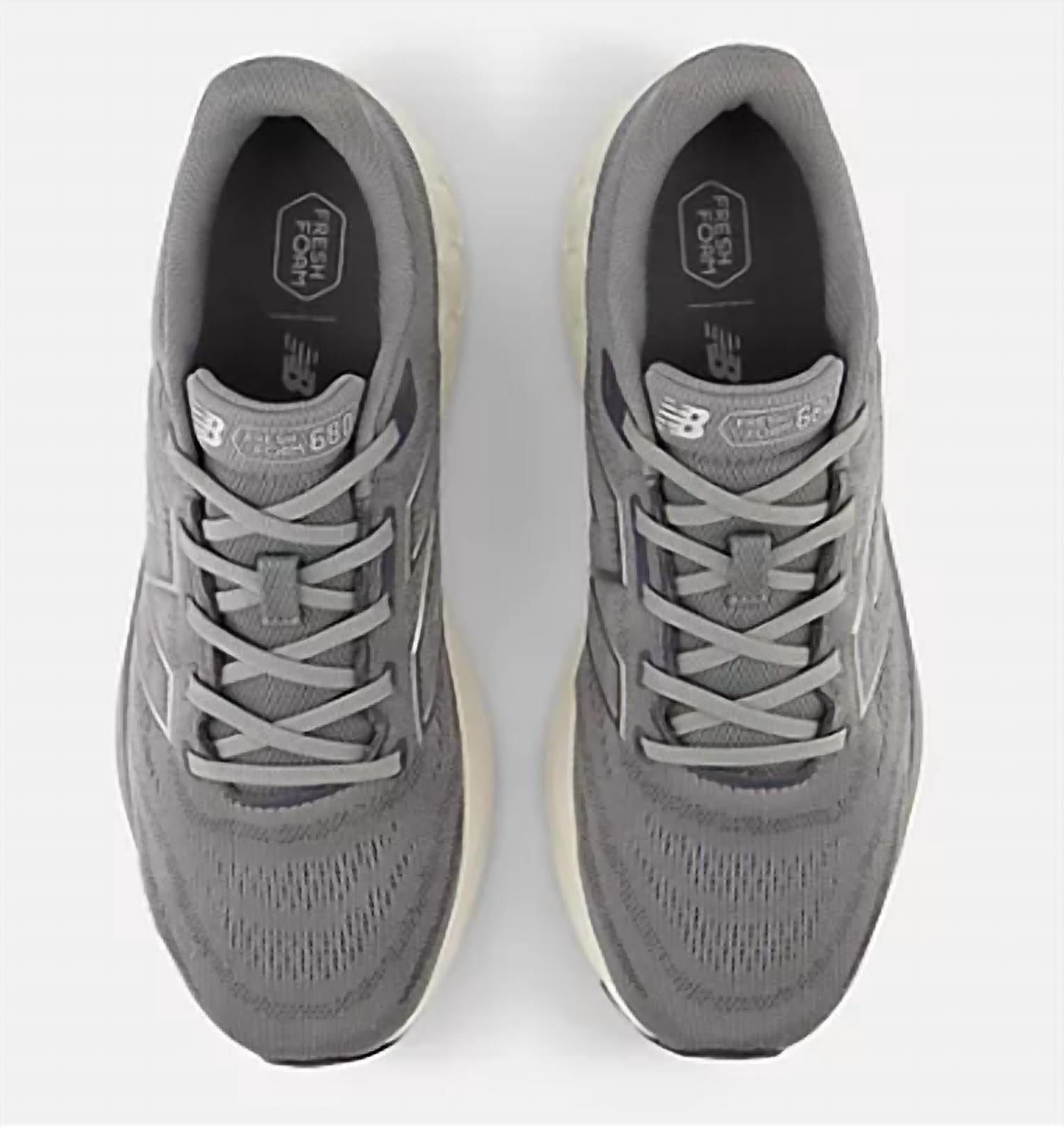 Мужские кроссовки Fresh Foam в сером цвете "гавань" и темно-серебристом металлике New Balance — фото 4