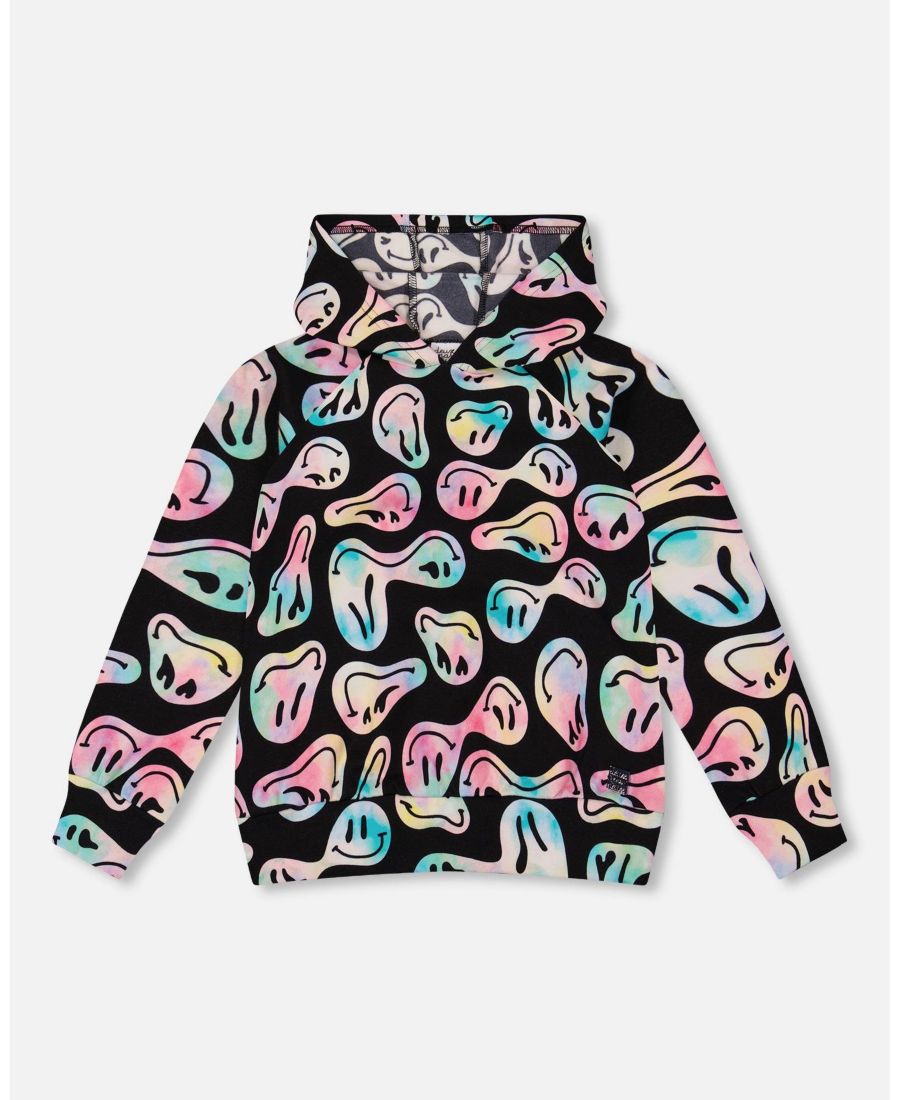 

Детская флисовая толстовка с капюшоном и смайликом для малышей/детей Deux par Deux, Smiley face girl