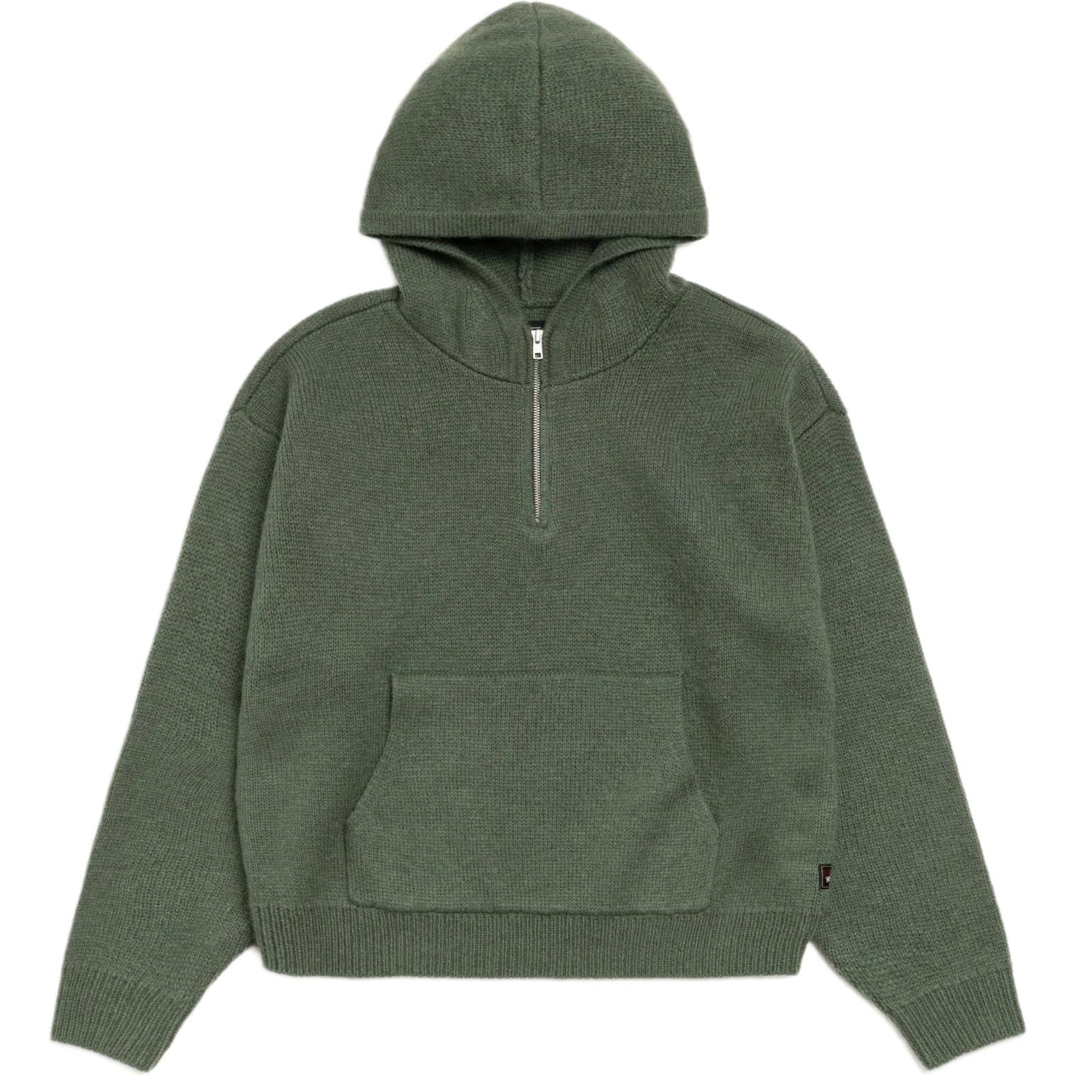 Куртка с четвертью молнии и капюшоном худи унисекс Stussy, светло-коричневый — фото 4