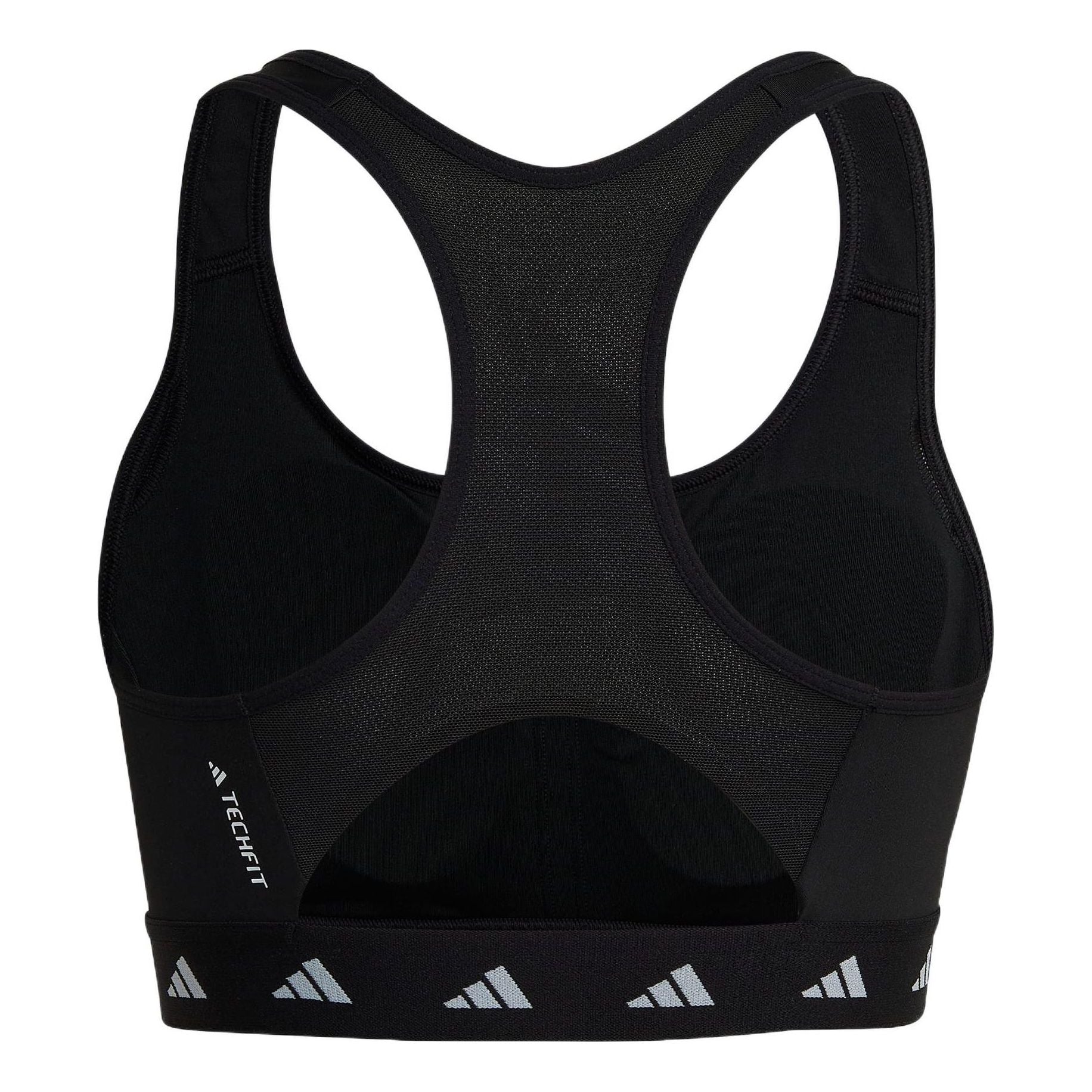 (WMNS) Бюстгальтер Adidas Powerreact Training Medium-Support Techfit Bra 'Black White' — фото 2