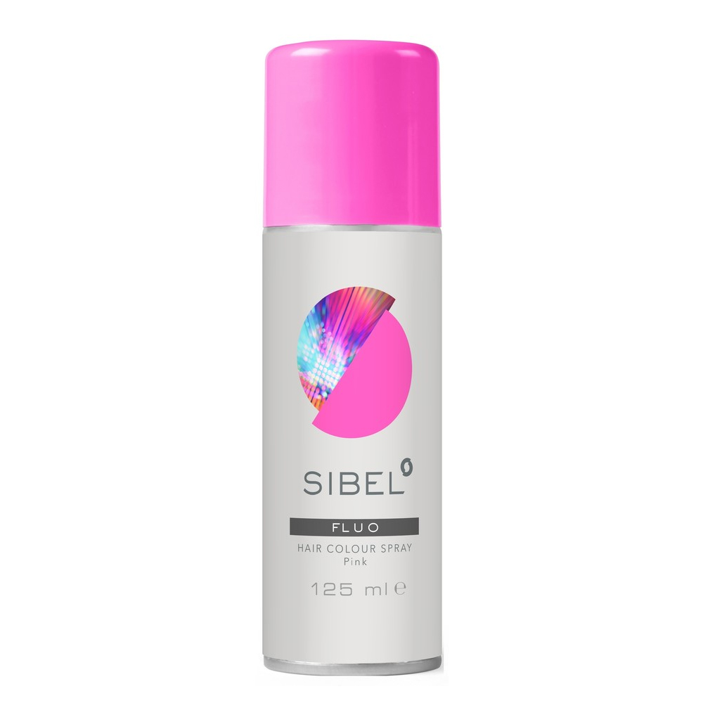 

Розовый лак для волос hair colour spray fluo/metal, pink Sibel, 125 мл