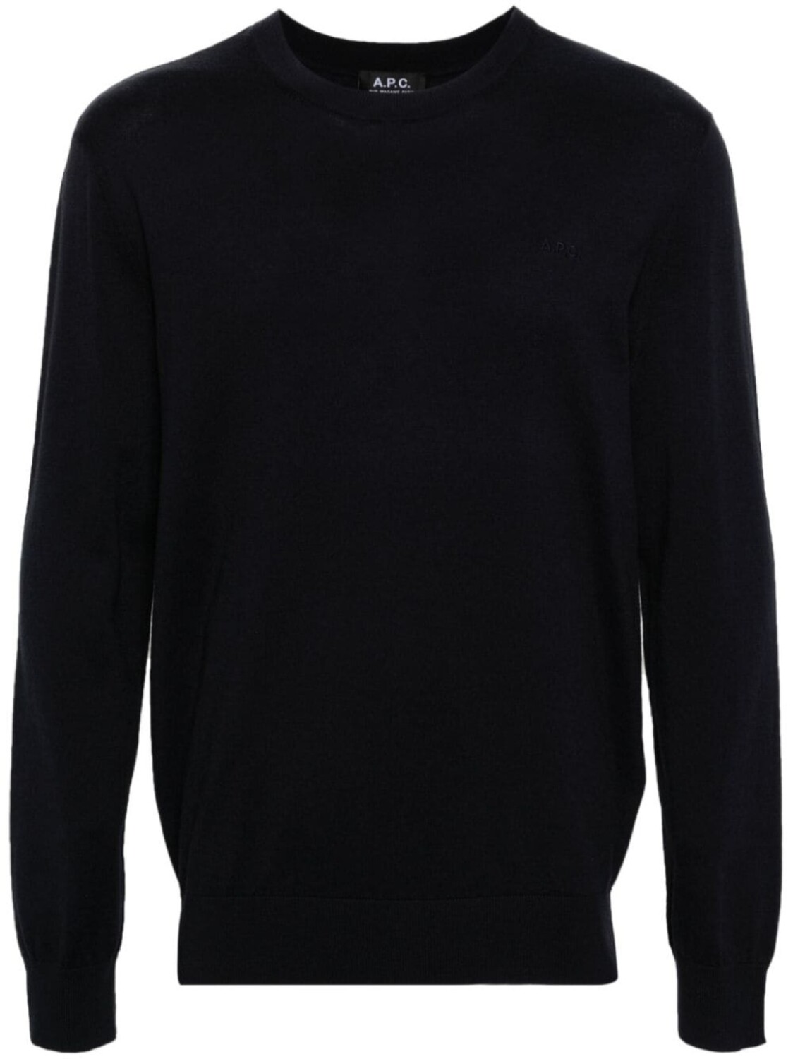 

A.P.C. джемпер тонкой вязки с вышитым логотипом, синий