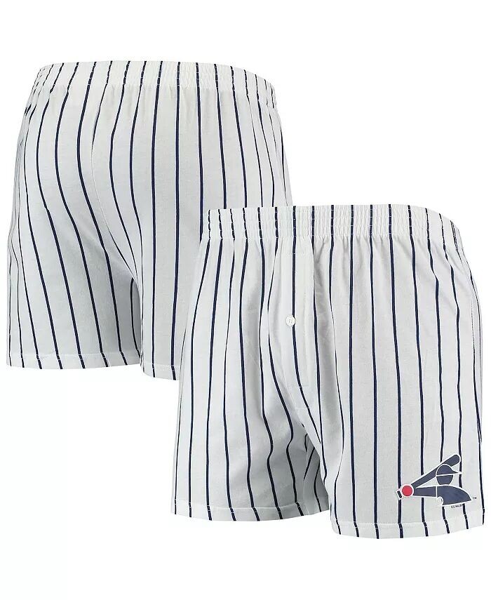 

Мужские белые, темно-синие боксеры в тонкую полоску Chicago White Sox Vigor Concepts Sport