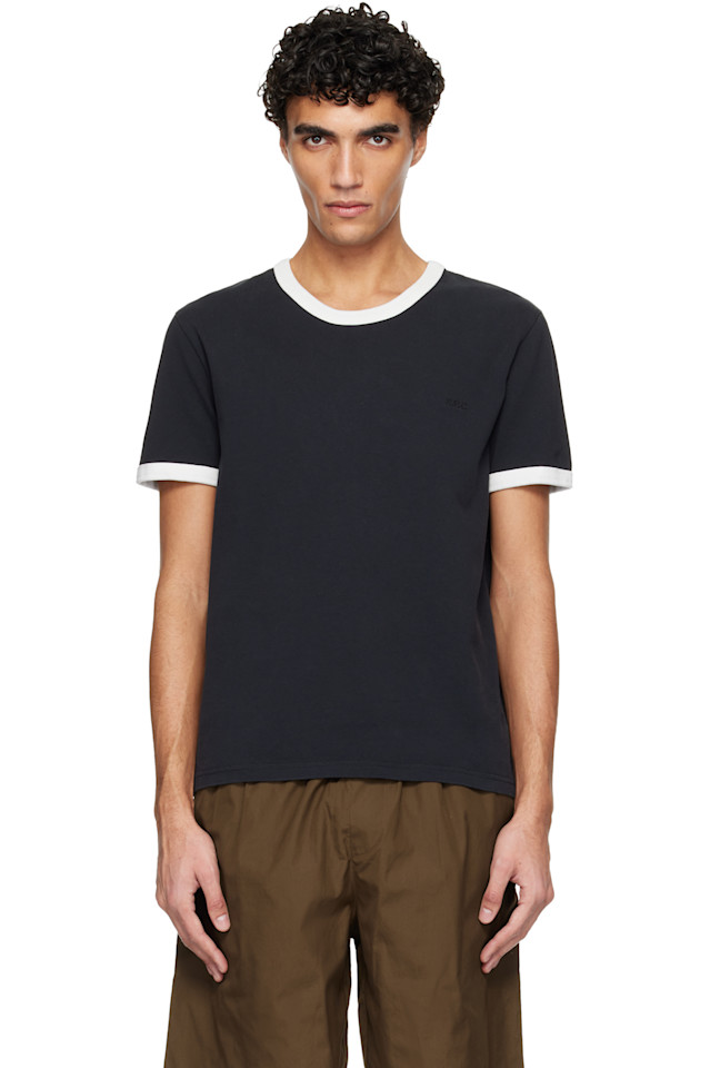 

Футболка с контрастной отделкой A.P.C., черный