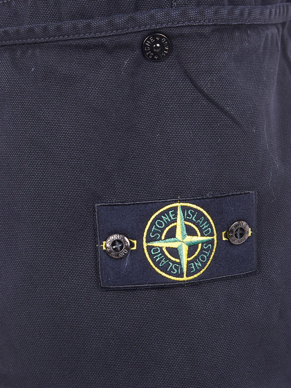 Шорты из хлопка с накладными карманами Stone Island, синий — фото 3