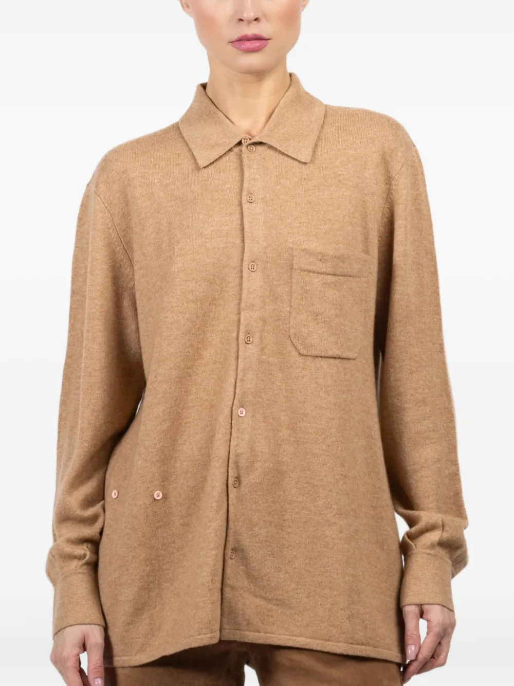 

Рубашка из кашемировой смеси CISSA, коричневый