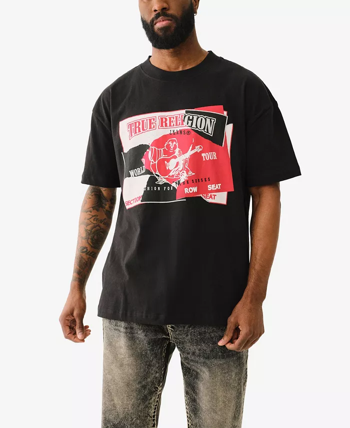 

Мужская футболка с коротким рукавом Torn True Religion, черный