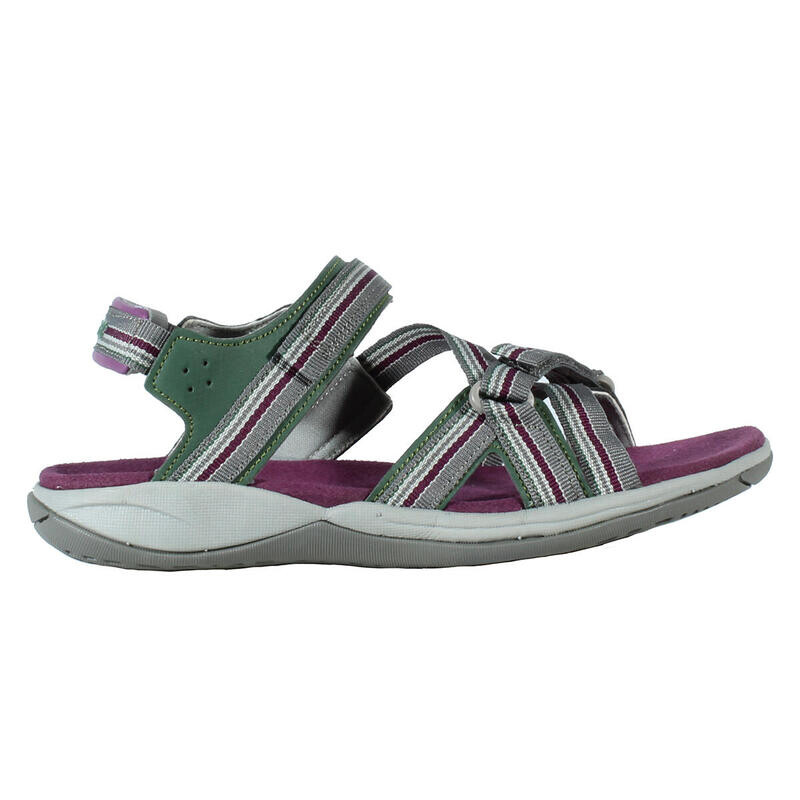 

Женские сандалии Hi-Tec, цвет gris/olive green/purple