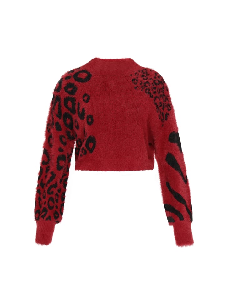 

Женский свитер бордово-черного цвета myMo ROCKS