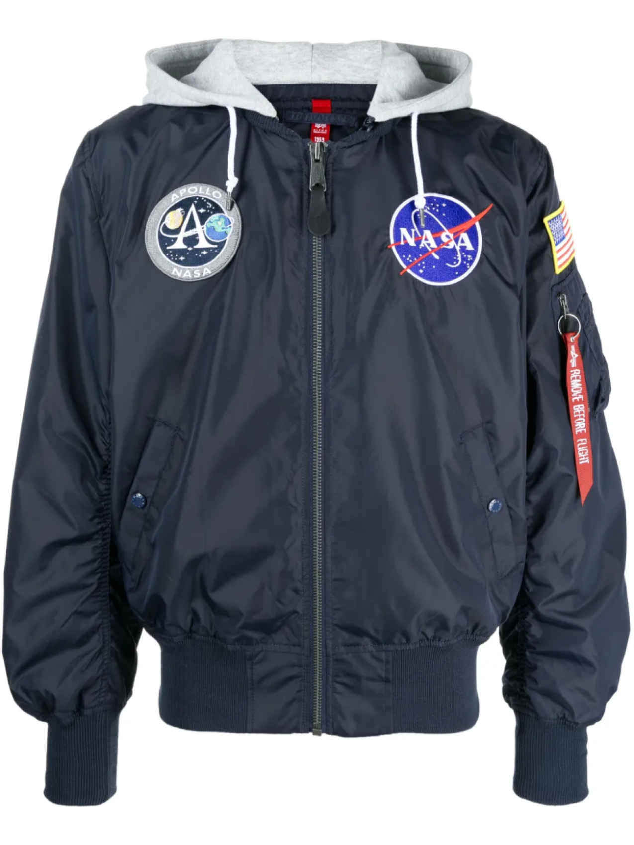 

Куртка на молнии с нашивкой-логотипом Alpha Industries, синий