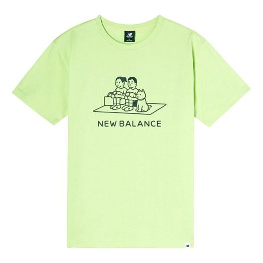 

Футболка New Balance x Noritake Crossover Small Pattern Sports Cartoon Short Sleeve Unisex Green, зеленый