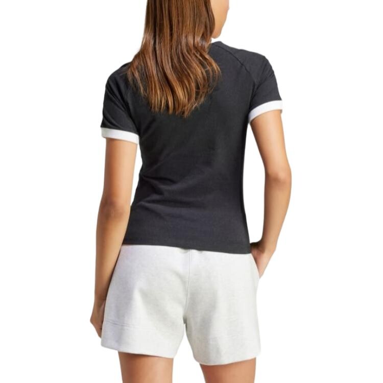 Футболка Adidas Originals 3-Stripes Slim Raglan, черный — фото 2