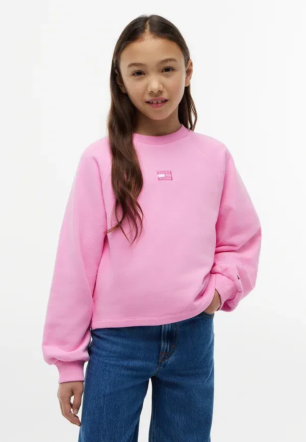 Толстовка Tommy Hilfiger Tonal flag, розовый маргаритка