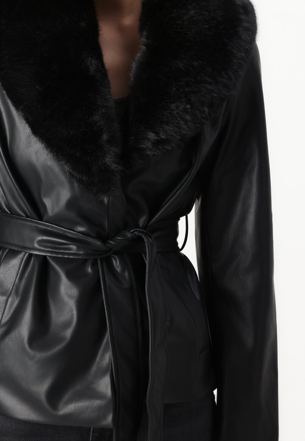 

Куртка из искусственной кожи VIDAGMAR BELTED COAT VILA, черный