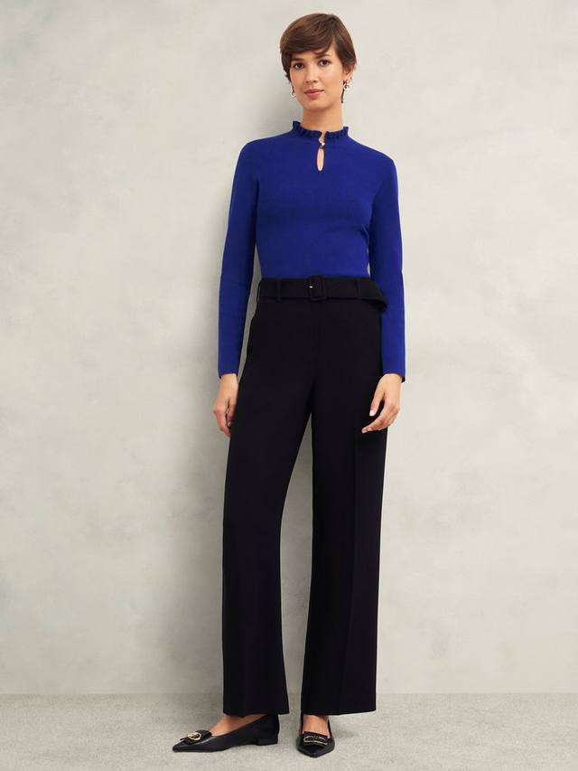 

Джемпер cecilia с рюшами на шее Hobbs, цвет Cobalt Blue