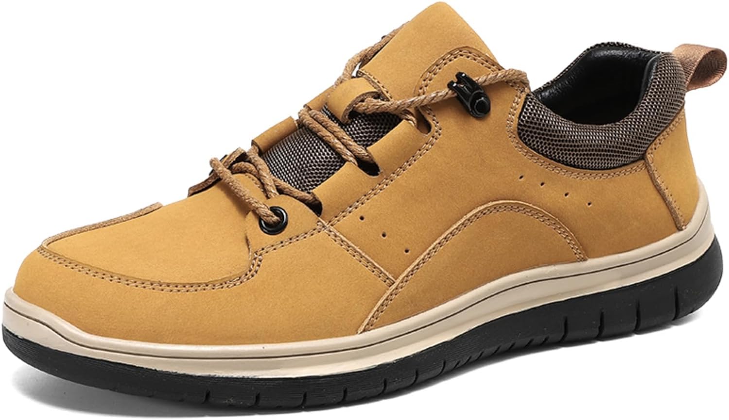 

Мужские оксфорды из натуральной кожи с толстой подошвой, на шнуровке, с массивным каблуком, круглым носком, противоскользящие, для делового и повседневного стиля, удобные, элегантные, офисная обувь Aokisx, золотой