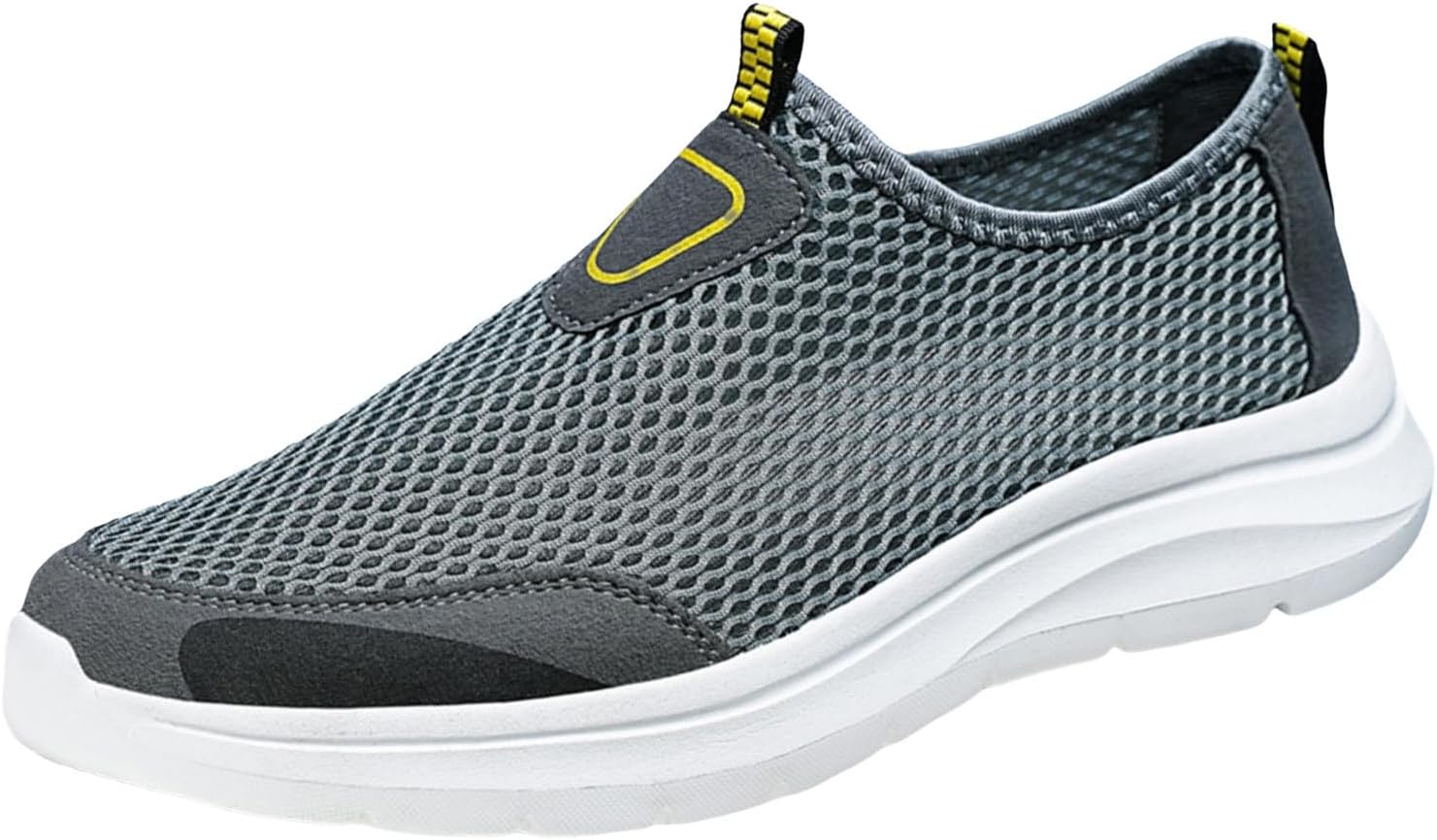 

Мужские повседневные туфли-слипоны с амортизирующей стелькой из пены памяти, дышащие, легкие, модные кроссовки, противоскользящие, для путешествий, бега, спорта и работы Generic, серый