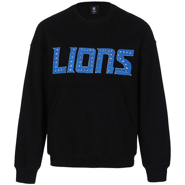 

Женская черная толстовка Detroit Lions с шитьем и стразами Cuce, Черный, Женская черная толстовка Detroit Lions с шитьем и стразами Cuce