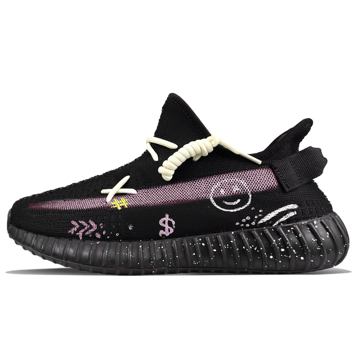 

Adidas Originals Yeezy Boost 350 V2 нескользящие низкие кеды унисекс Black Pink, цвет Black Pink