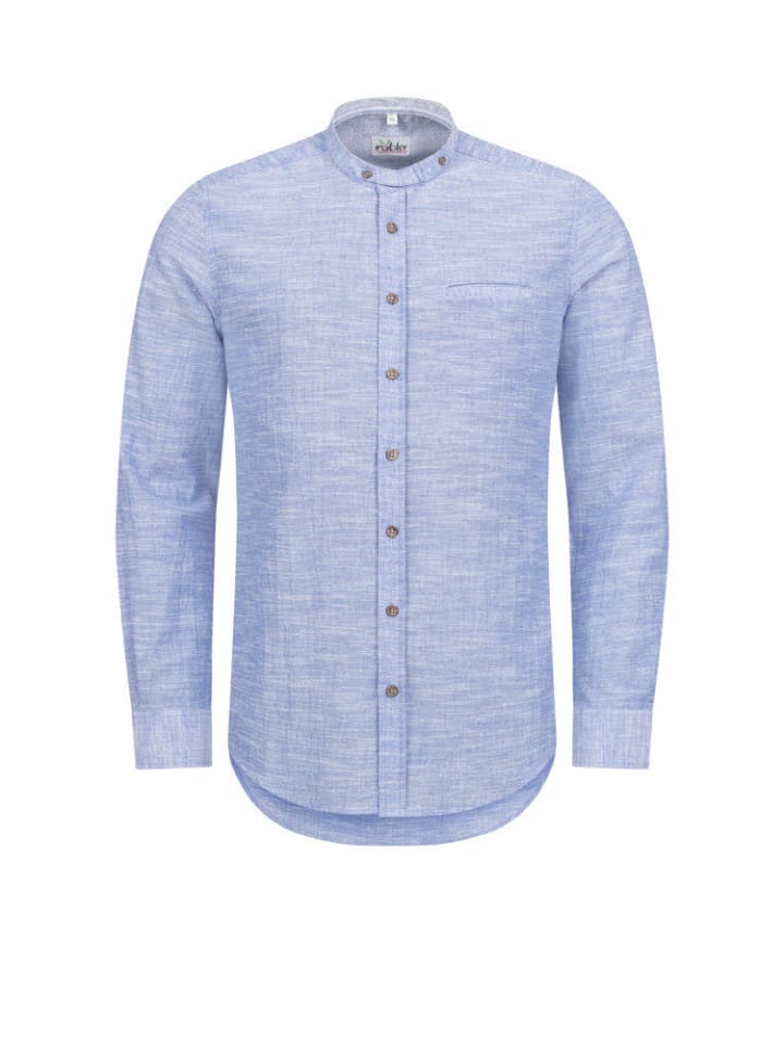 

Традиционная рубашка с длинными рукавами Пия синего цвета Nübler