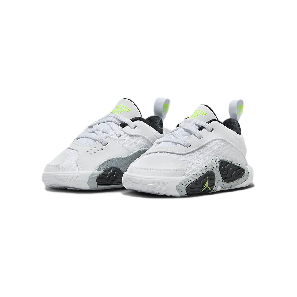 Tatum 2 устойчивые к истиранию дышащие низкие детские ботинки white black gray Jordan, белый/черный/серый/Electronic зеленый — фото 4