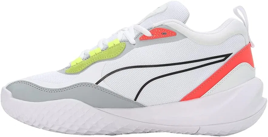 Баскетбольные кроссовки Playmaker Pro унисекс PUMA, Puma White Fiery Coral — фото 2
