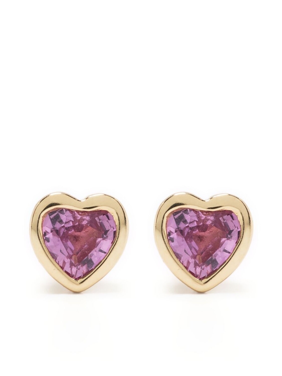 

Серьги-гвоздики Heart из желтого золота с сапфиром Ef Collection, золотой