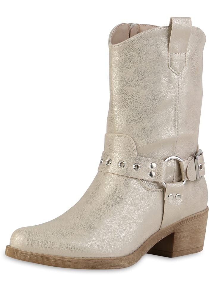 Ботильоны VAN HILL Cowboy Boots Grace, золотой