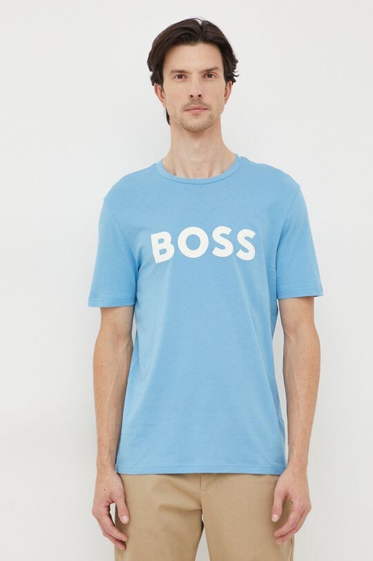 

Хлопковая футболка CASUAL Boss Orange, синий