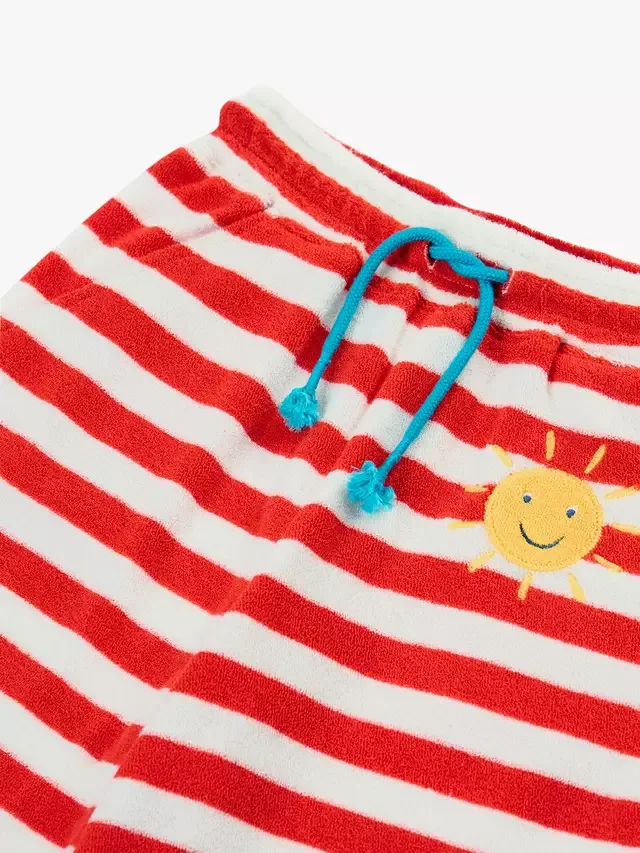 Детские полосатые брюки-полотенце Kids' Cove, цвет папайя Frugi — фото 2