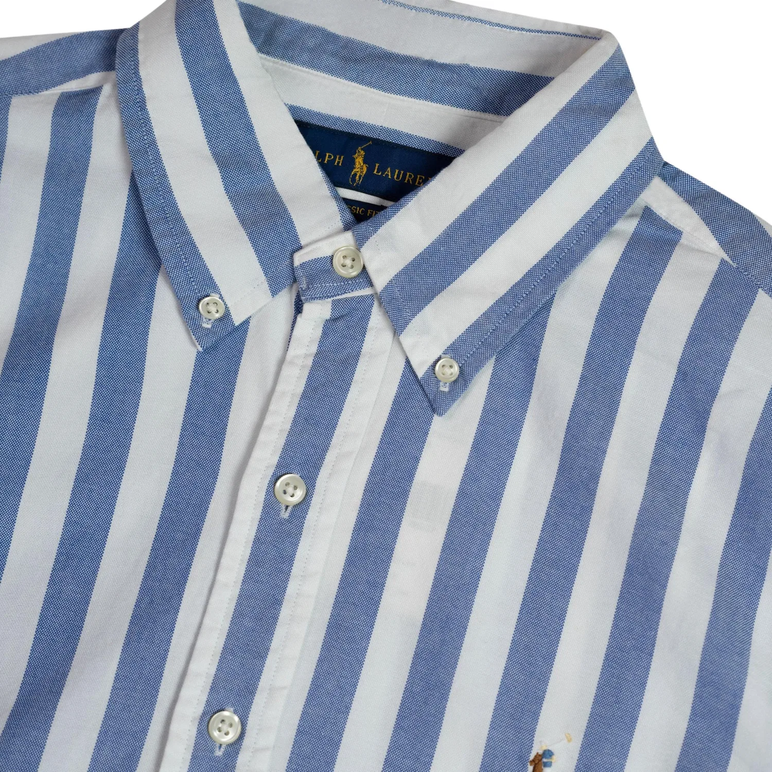 Рубашка мужская SS25 Polo Ralph Lauren, Blue White — фото 4
