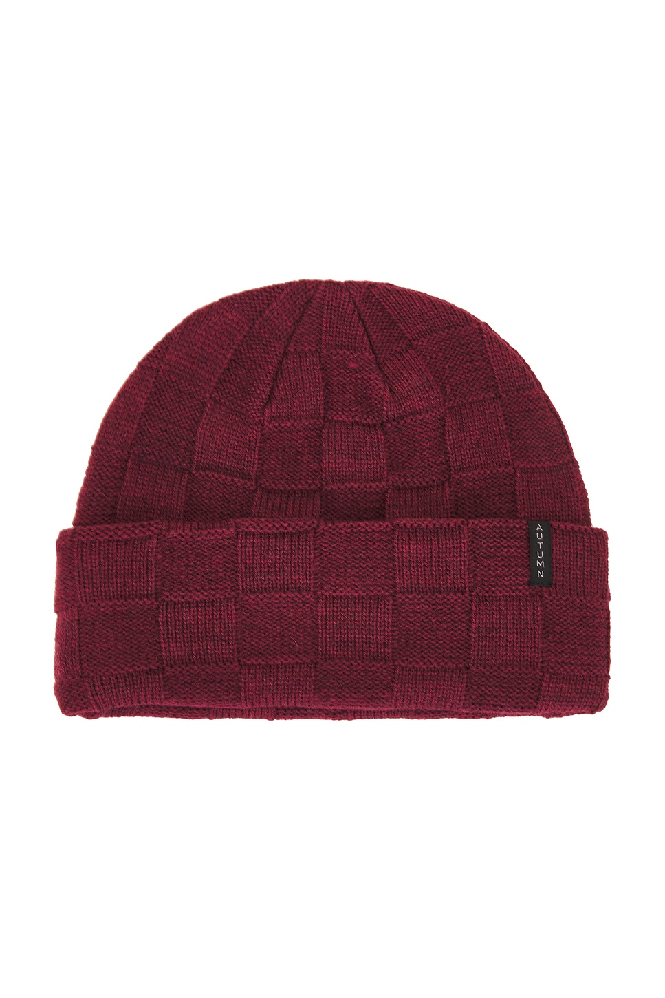 

Клетчатая вязаная шапка Autumn Headwear, цвет burgundy