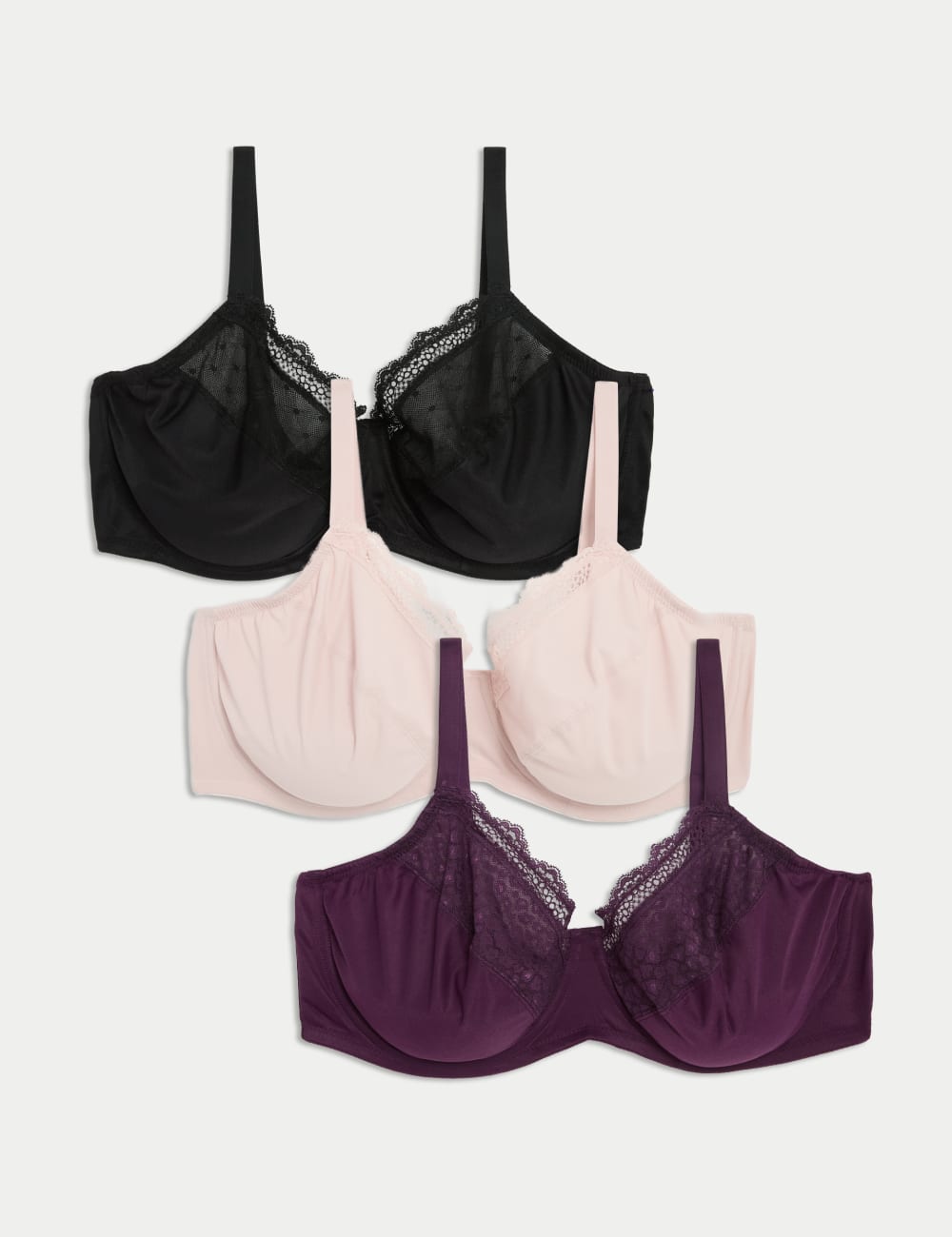 

пары бюстгальтеров Minimiser с полной чашкой на косточках CH Marks & Spencer, цвет Blackcurrant
