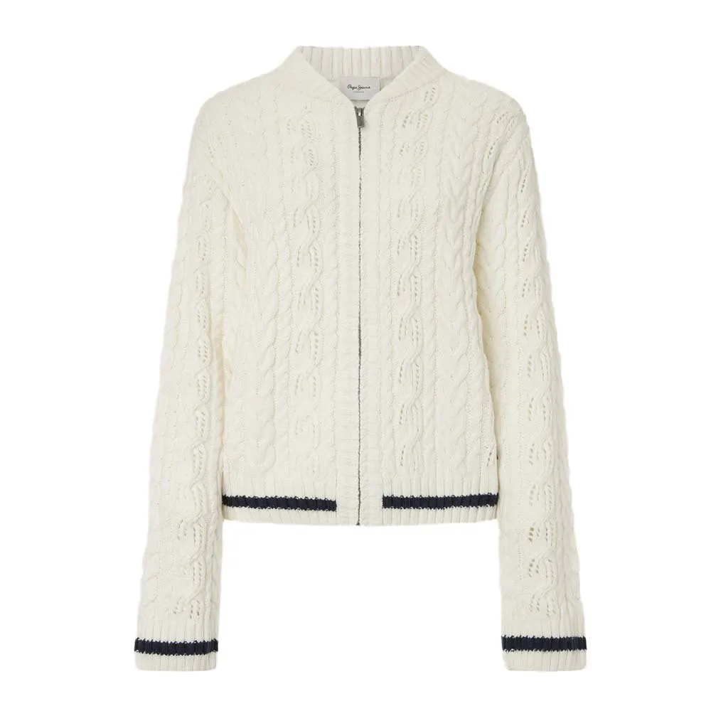 

Свитер Pepe Jeans Hada full zip, белый